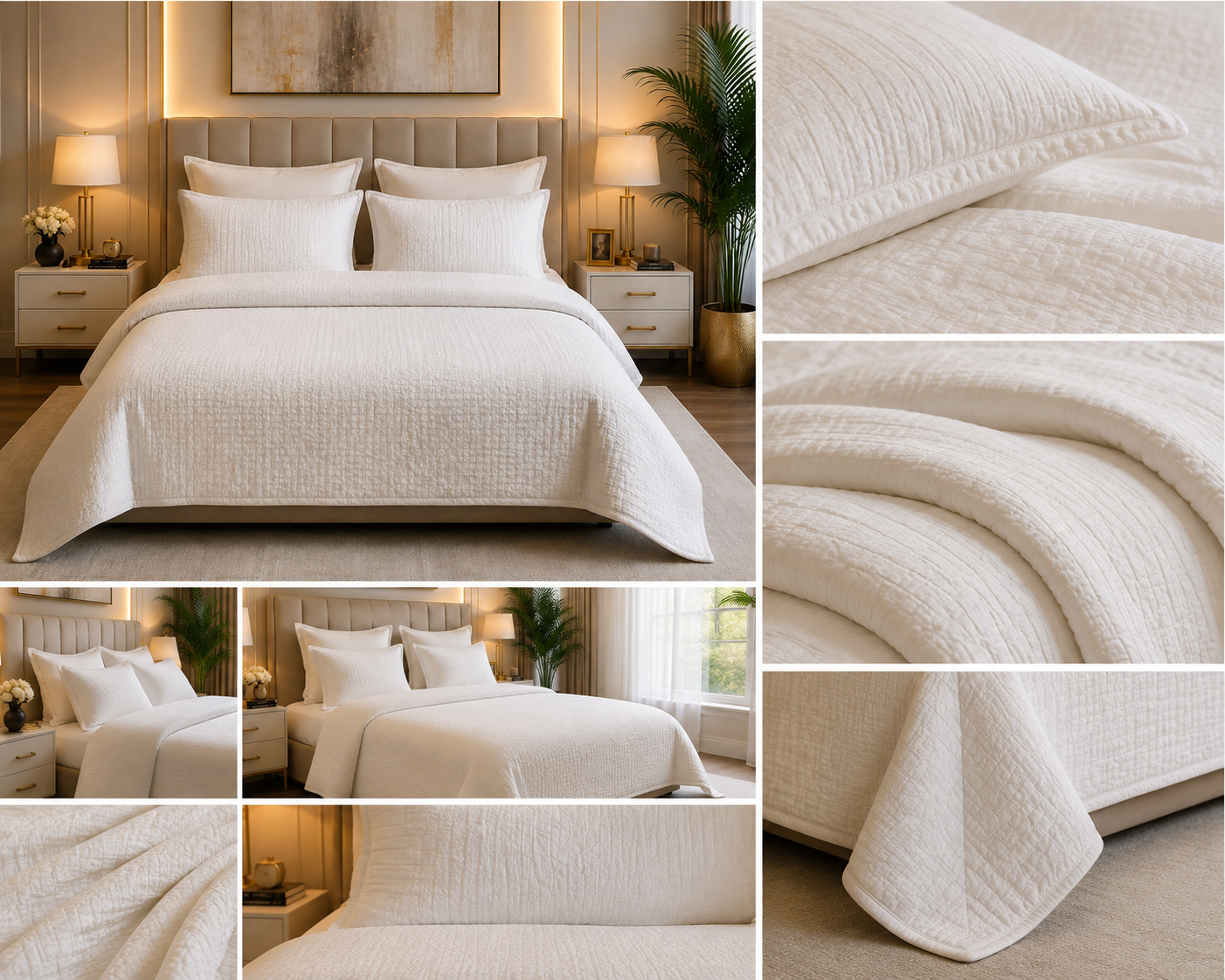 White Quilted Premium Set