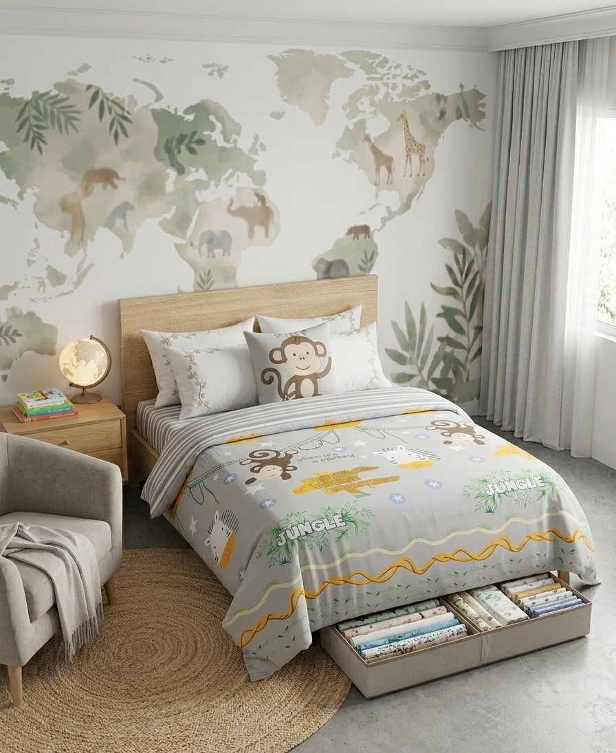 Jungle Party kids cotton bedding set in Pakistan