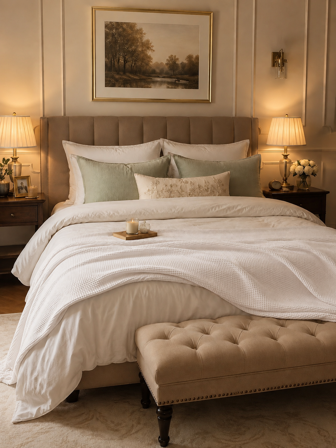 White Waffle Throw