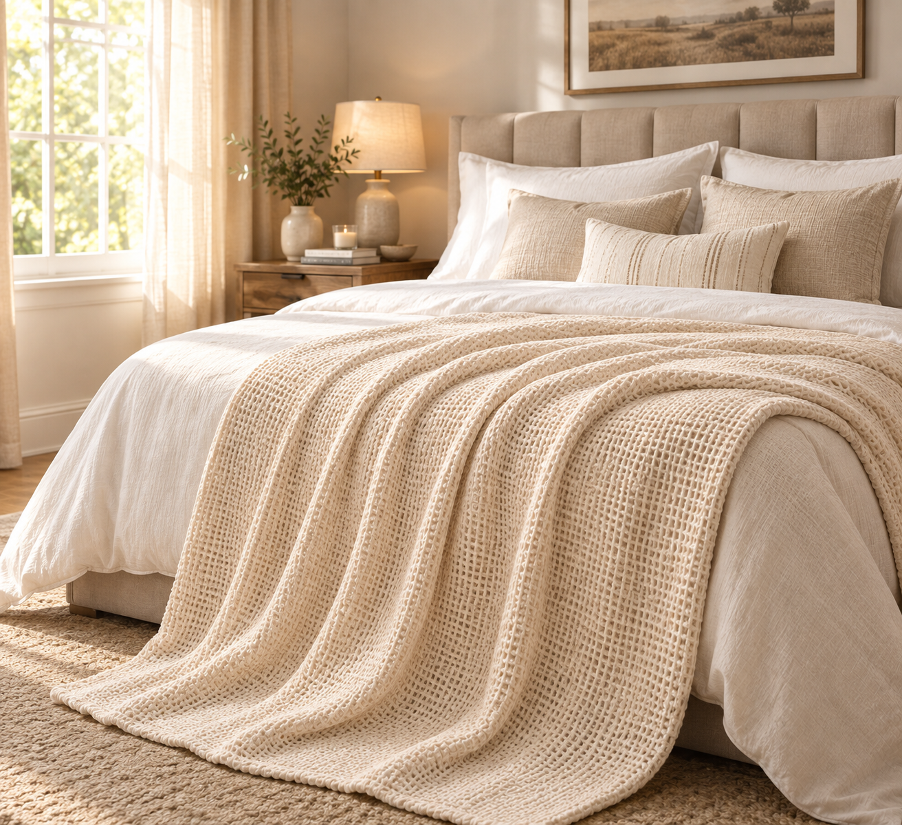 Oat Waffle Throw