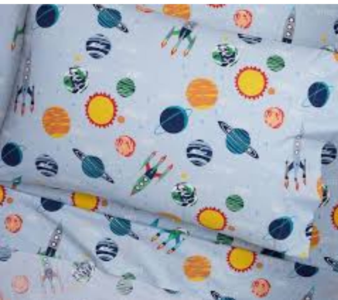 Galaxy Voyager  Glowin the Dark Cotton Bedsheet