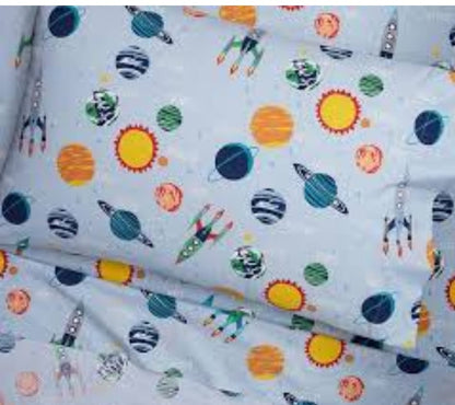 Galaxy Voyager  Glowin the Dark Cotton Bedsheet