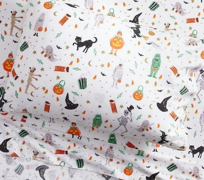 Trick or Treat Parade&nbsp; Glow in the Dark Halloween Cotton Bedsheet