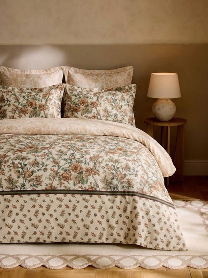 Antique Rose Garden king size cotton bed sheet in Pakistan