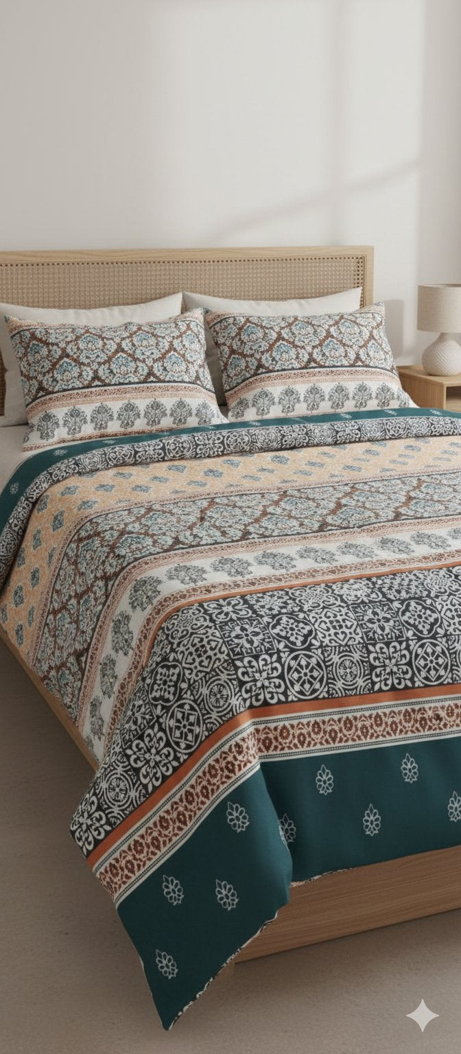 Global Nomad king size cotton bed sheet in Pakistan