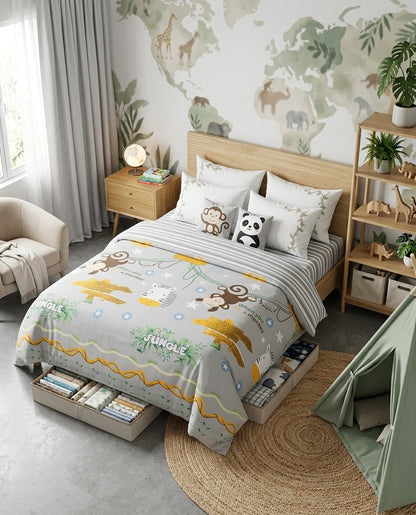 Jungle Party kids cotton bedding set in Pakistan