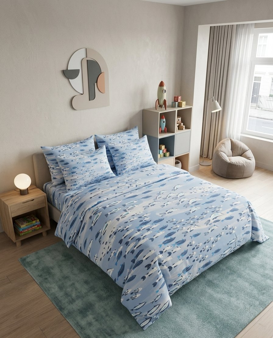 Ocean Drift kids cotton bedding set in Pakistan
