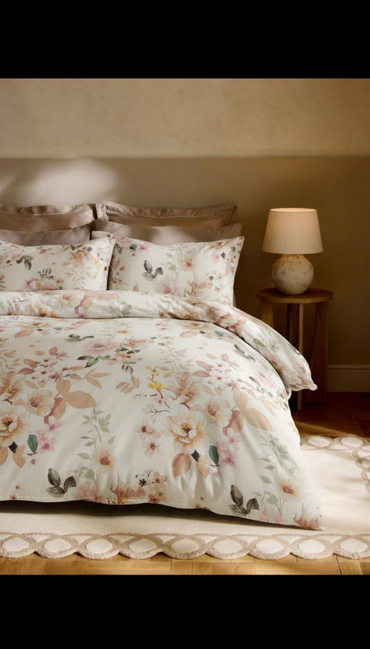 Pastel Ethereal king size cotton bed sheet in Pakistan