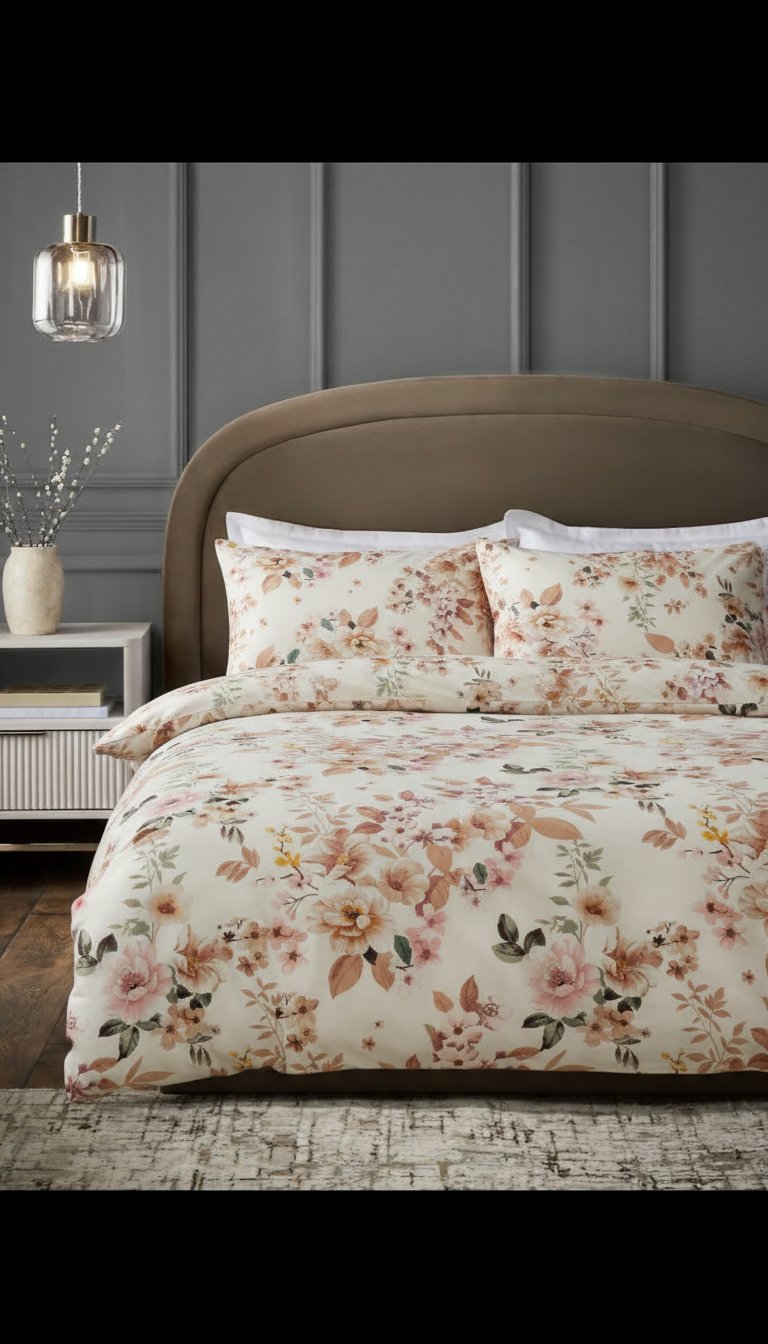 Pastel Ethereal king size cotton bed sheet in Pakistan