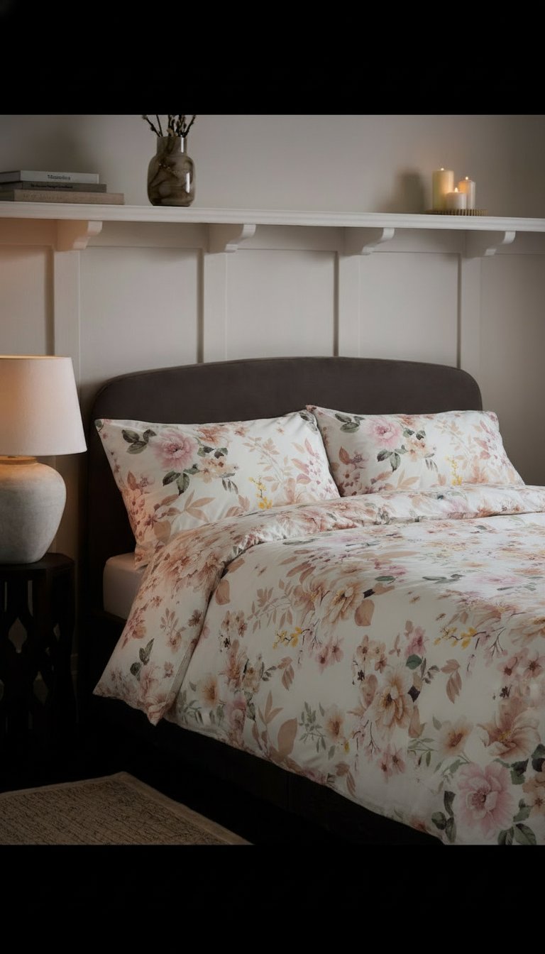 Pastel Ethereal king size cotton bed sheet in Pakistan