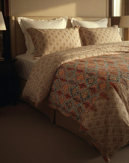 Sultan's Mosaic king size cotton bed sheet in Pakistan