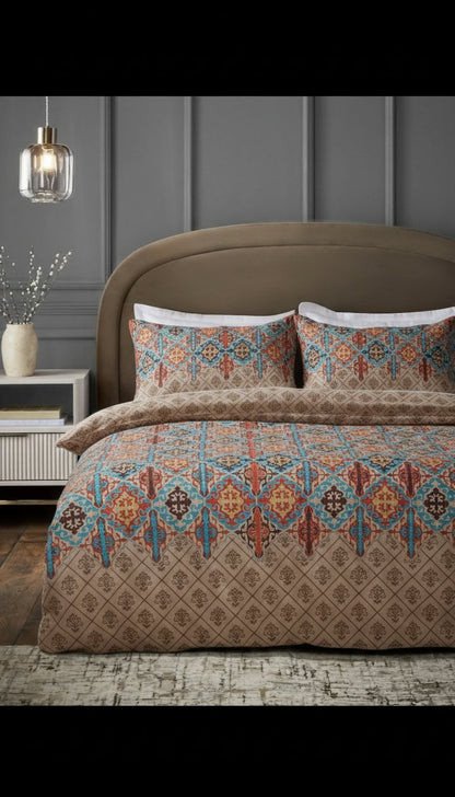 Sultan's Mosaic king size cotton bed sheet in Pakistan