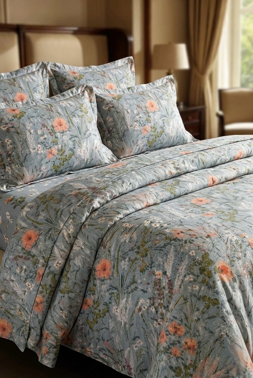 Velora Bloom king size cotton bed sheet in Pakistan