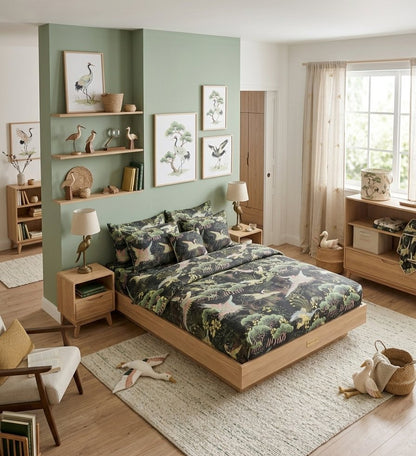 Wild Crane kids cotton bedding set in Pakistan